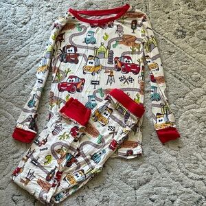 Disney Little Sleepies Cars Pajama Set with Red Trim